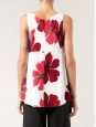 CHLOE ICONIC white silk crepe tank top printed with red flowers Retail price €390 Size 36