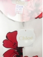 CHLOE Top débardeur en soie blanche imprimé fleuri rouge Prix boutique 480€ Taille 36
