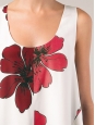 CHLOE ICONIC white silk crepe tank top printed with red flowers Retail price €390 Size 36