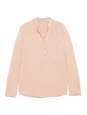 EVA powder pink silk crepe de chine long sleeve blouse Retail price €525 Size 34