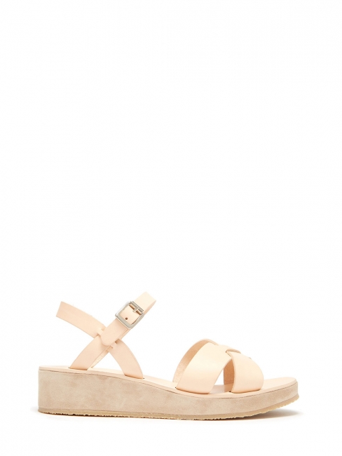 Natural leather and suede wedge sandals NEW Retail price €290 Size 39