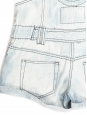 Salopette short en coton bleu ciel à fines rayures Taille 36