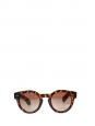 Dark brun and fox red tortoiseshell round shape sunglasses with brown lens NEW