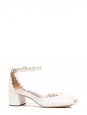 CHLOE LAUREN White leather scallop-edged d'Orsay pumps Retail price $695 Size 38