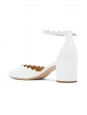 CHLOE Escarpins babies LAUREN en cuir blanc NEUVES Prix boutique 490€ Taille 38