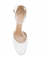 CHLOE LAUREN White leather scallop-edged d'Orsay pumps Retail price $695 Size 38