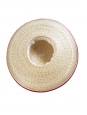 White grosgrain ribbon straw capeline hat Retail price €450 Size S