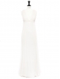 Robe longue de mariée en mousseline de soie blanche Prix boutique 3000€ Taille XS