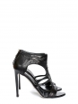 Black leather cutout sandals Retail price €850 Size 39.5