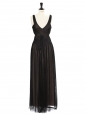 MARA V-neck and cut-away back black tulle evening gown Retail price €358 Size 36