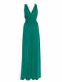 Emerald green open back cross straps maxi dress Retail price €350 Size S
