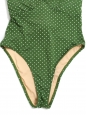 PEONY St Jean one piece green and white polka dot printed swimsuit Retail price $170 Size XS
