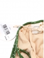 PEONY Maillot de bain St Jean une pièce décolleté plongeant vert à pois blanc NEUF Prix boutique $170 Taille XS