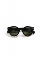 Black round shape sunglasses with dark green lens