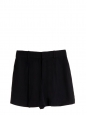 Black pleated crepe high waisted shorts Retail price €490 Size 40