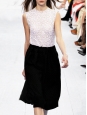 Ecru white floral lace sleeveless top Retail price €600 Size 36