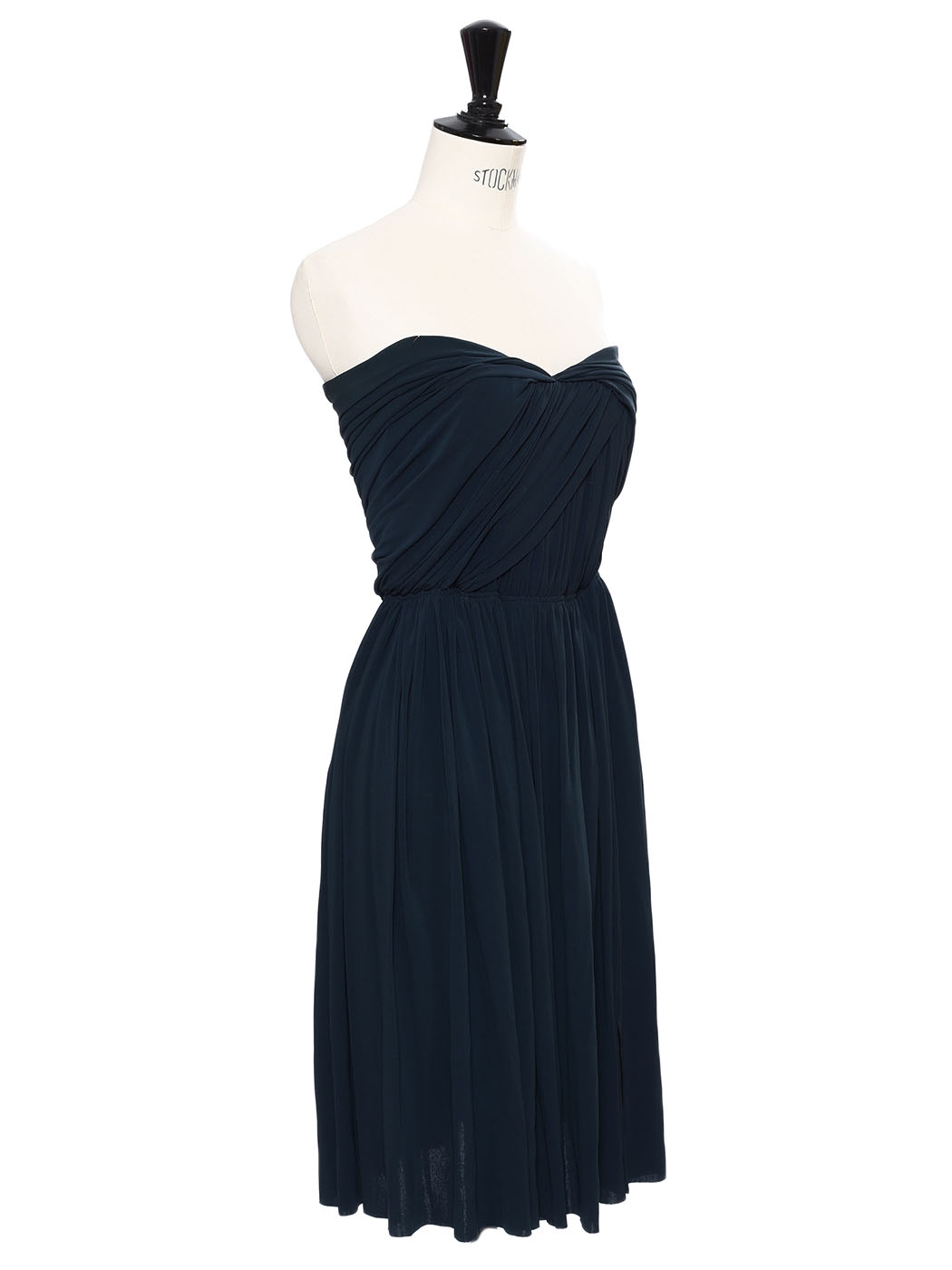 LANVIN Midnight blue draped cinched ...