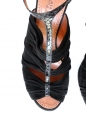 Sandales en suede et python noir Px boutique 1100€ Taille 40
