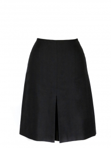 Black silk skirt with vent at front Retail price €650 Size 36