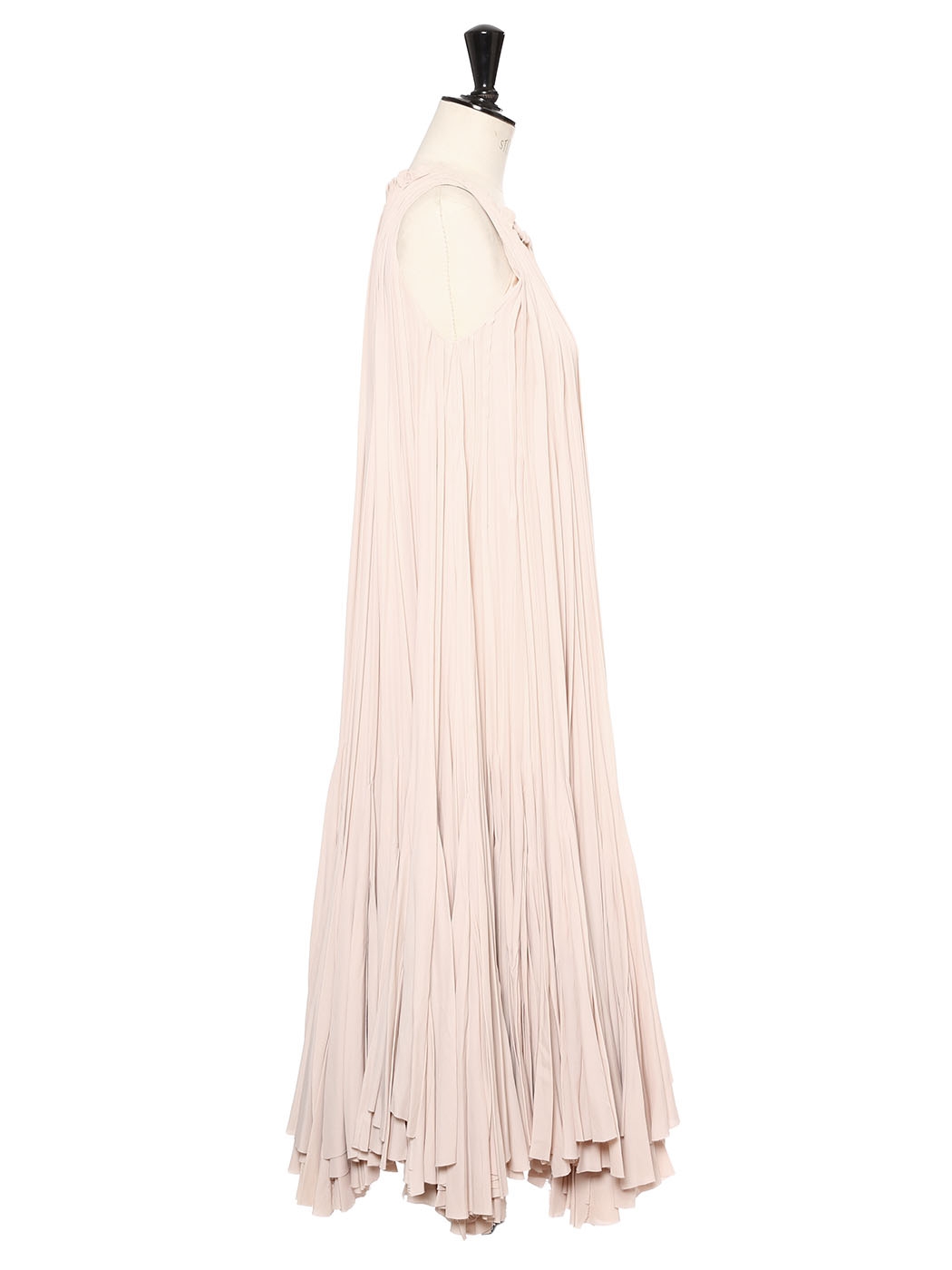 Louise Paris - CHLOE Pale pink pleated smock long dress Retail price € ...
