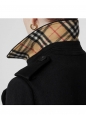 BURBERRY Trench manteau HERRINGBONE mi-long en laine et cachemire noir Prix boutique 1300€ Taille 38