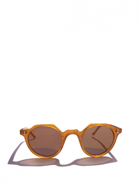 HERI Honey yellowl frame sunglasses with caramel brown mineral lenses Retail price €350 NEW