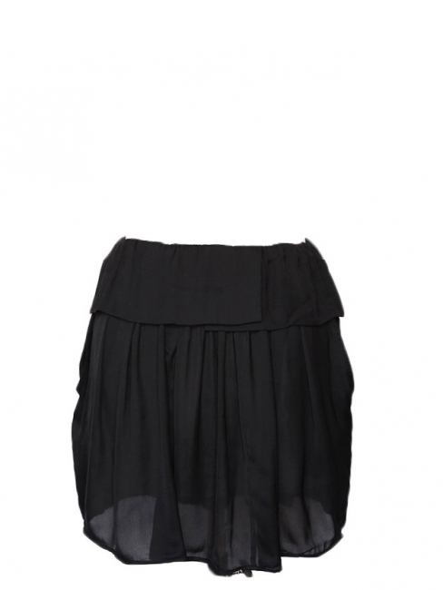 Black fluid low waist skirt Retail price €290 Size 36