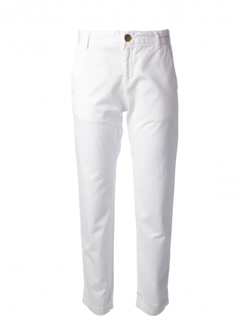 Pantalon chino femme THE BUDDY slim fit en coton blanc Prix boutique 240€ Taille 36