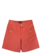 Brick red cotton and linen shorts with golden buttons NEW Retail price €115 Size 36