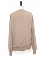 Beige cashmere round neck sweater Retail price €500 NEW Size 38 to40