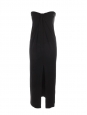 Black jersey strapless maxi dress Retail price €900 Size S