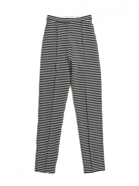 NORALI Thin black and white stripes slim fit high waist pants Retail price €215 Size XS