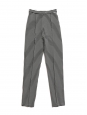 Pantalon NORALI slim fit taille haute rayé noir et blanc Prix boutique 215€ Taille XS