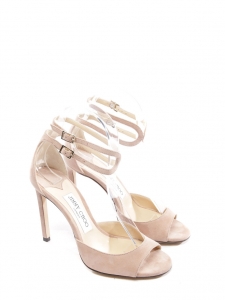 JIMMY CHOO Lane beige pink suede leather heel sandals NEW Retail price €595 Size 36