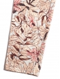 Beige, pink and burgundy floral print slim fit jeans Retail price €260 Size 36