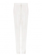 Pantalon slim fit à pli en crêpe de laine blanc ivoire Px boutique $560 Taille 36