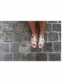 Sandales plates Gladiator en cuir blanc crème Px boutique 550€ Taille 38