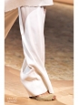 Pantalon fluide en crêpe blanc ivoire zip argent Prix boutique 800€ Taille 38