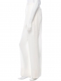 Ivory white crepe fluid pants with silver zip Retail price €800 Size 38
