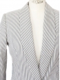 Blazer en coton rayé bleu gris et ivoire Px boutique 1400€ Taille 36/38