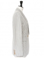 Blazer en coton rayé bleu gris et ivoire Px boutique 1400€ Taille 36/38