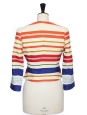 Veste courte en soie et coton rayée multicolor Prix boutique 1400€ Taille 36