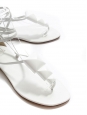 White leather embellished flat sandals NEW Retail price €700 Size 38