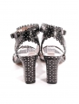 Sandales à talon LETICIA en cuir fleuri blanc NEUVES Prix boutique 625€ Taille 39