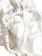 Jupe corolle taille haute texturée blanc ivoire Taille 38