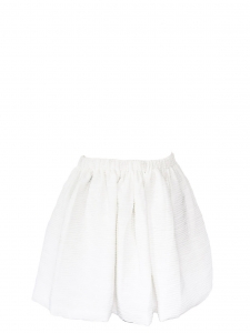 Ivory white high waist textured skater skirt Size M