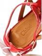Sandales NEUVES gladiators plates en cuir rouge Px boutique 475€ Taille 36,5