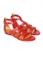 Bright red leather multi-strap gladiator sandals NEW Retail price 475€ Size 36.5