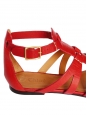 Sandales NEUVES gladiators plates en cuir rouge Px boutique 475€ Taille 36,5