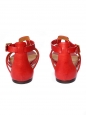 Bright red leather multi-strap gladiator sandals NEW Retail price 475€ Size 36.5
